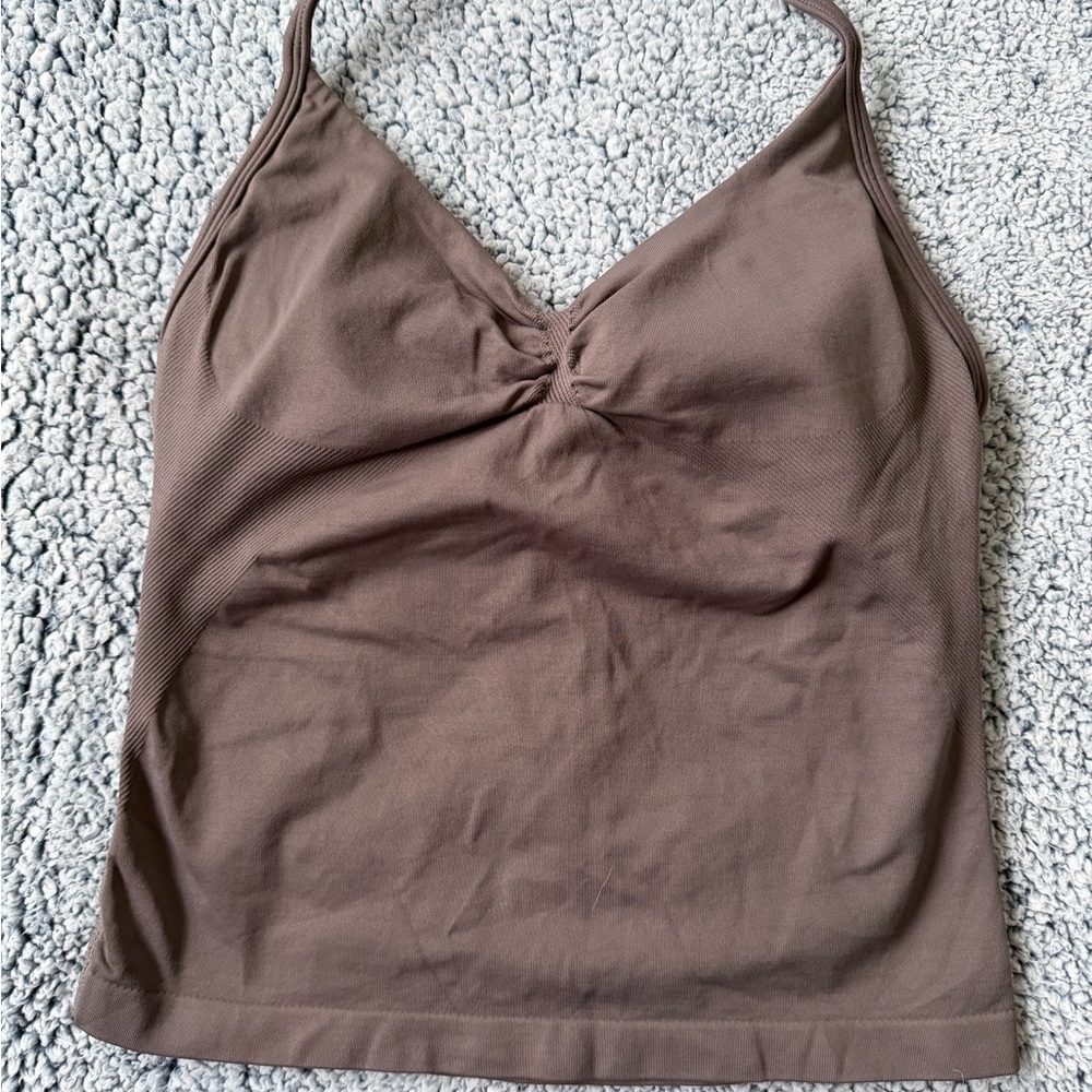 Gray Brown Women's Halter Top